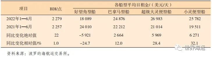 2022年上半年干散货航运市场回顾及下半年展望